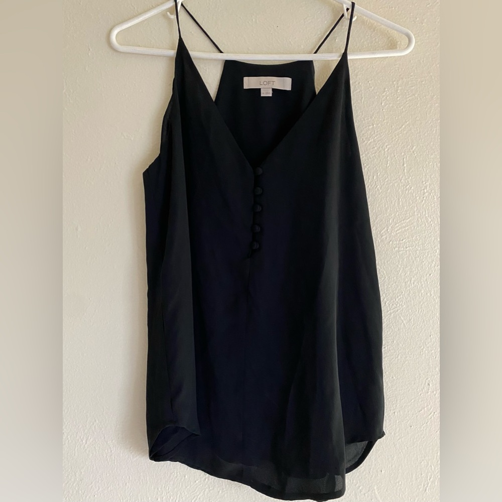 black LOFT sleeveless blouse